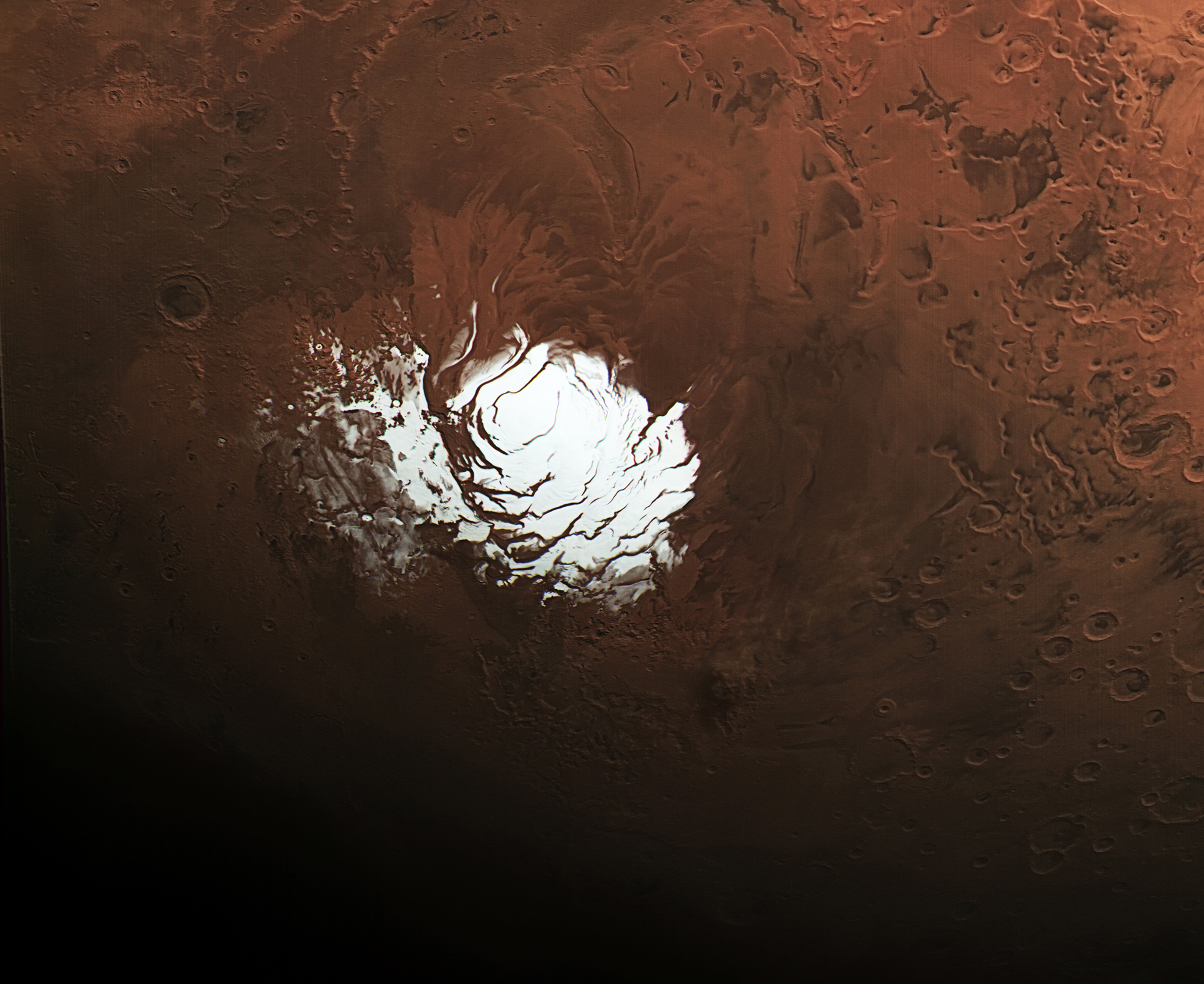 Mars' Mysterious South Pole Revealed in New Photo